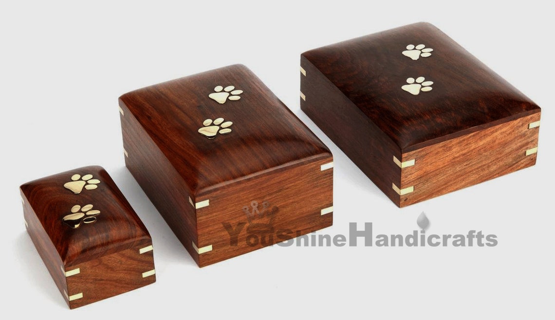 URN BOX Handcrafted in Rosewood Pet Urn for Dog Ashes Urn Etsy