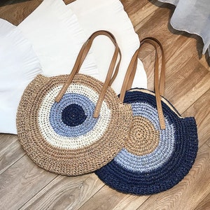 Woven Beach Market Handbag Women’s Straw Rope Shoulder Bag