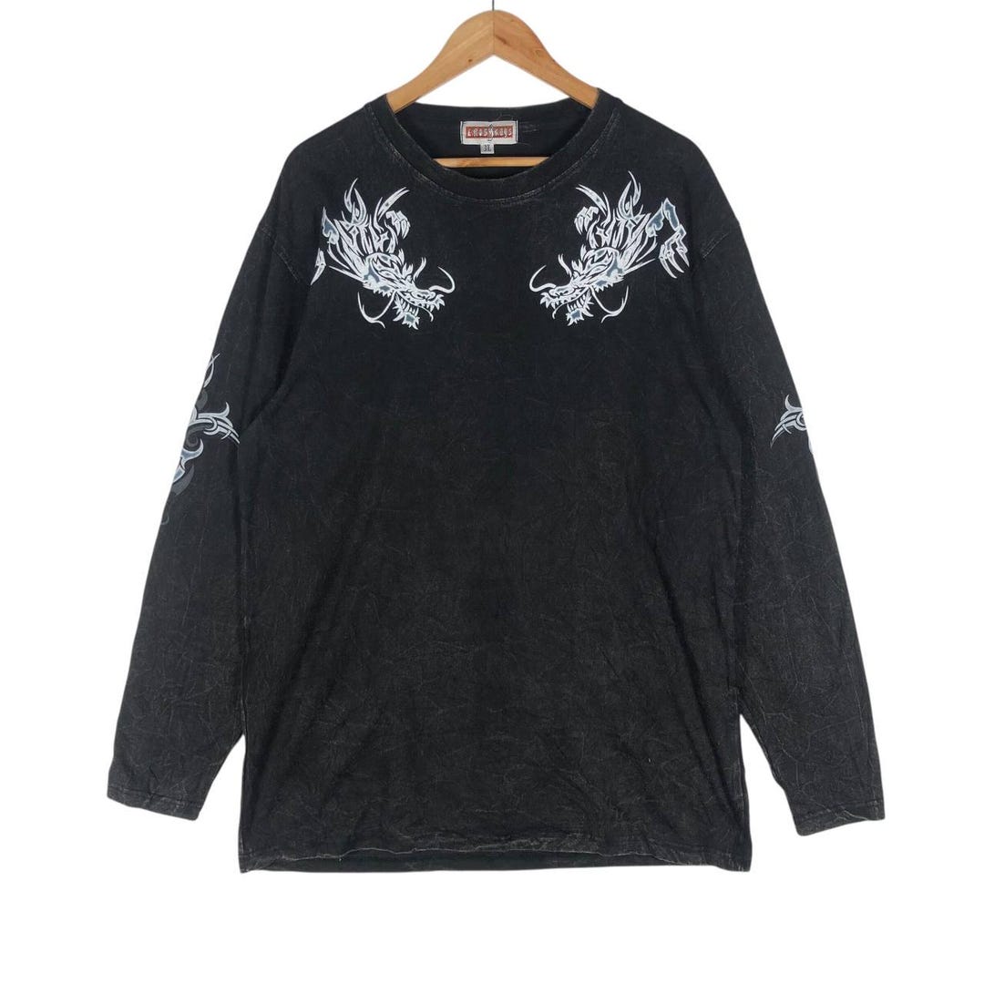 Vintage Crosskeys Sukajan Dragon Long Sleeve T-shirt - Etsy