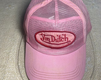 Rare Vintage Von Dutch Trucker Mesh Snapback Full Mesh  Made In USA Hat And Cap One Size
