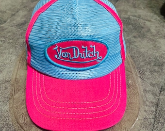 Von Dutch Trucker Mesh Snapback Design Hat And Cap One Size