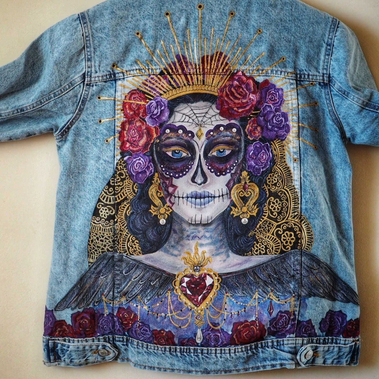 Embroidered Top Rocker Back Patch for Jacket Deadly Beautiful 