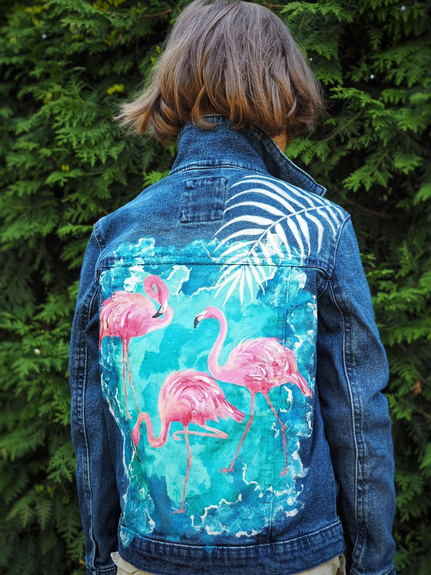 Flamingo denim jacket outlet