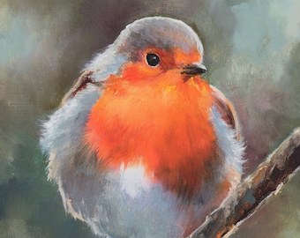 小さなネズミのオリジナル絵画、素敵なネズミの油絵、穴の中のネズミの