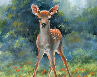 油絵 油彩 油彩画 絵 絵画　【雪景色の中で雪に立つ雄鹿】 油絵 油彩 油彩画 絵 絵画 【雪景色の中で雪に立つ鹿】 絵画 HR 通販