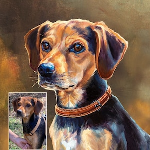 Peinture à l'huile ORIGINALE personnalisée de votre animal de compagnie, portrait d'animal de compagnie encadré peint à la main à partir d'une photo, cadeau de Noël commémoratif pour animal de compagnie personnalisé amoureux des animaux