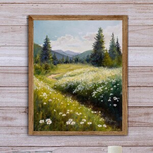 Home in the Forest Cabin Painting Watercolor Wall Art Katie Daisy ...