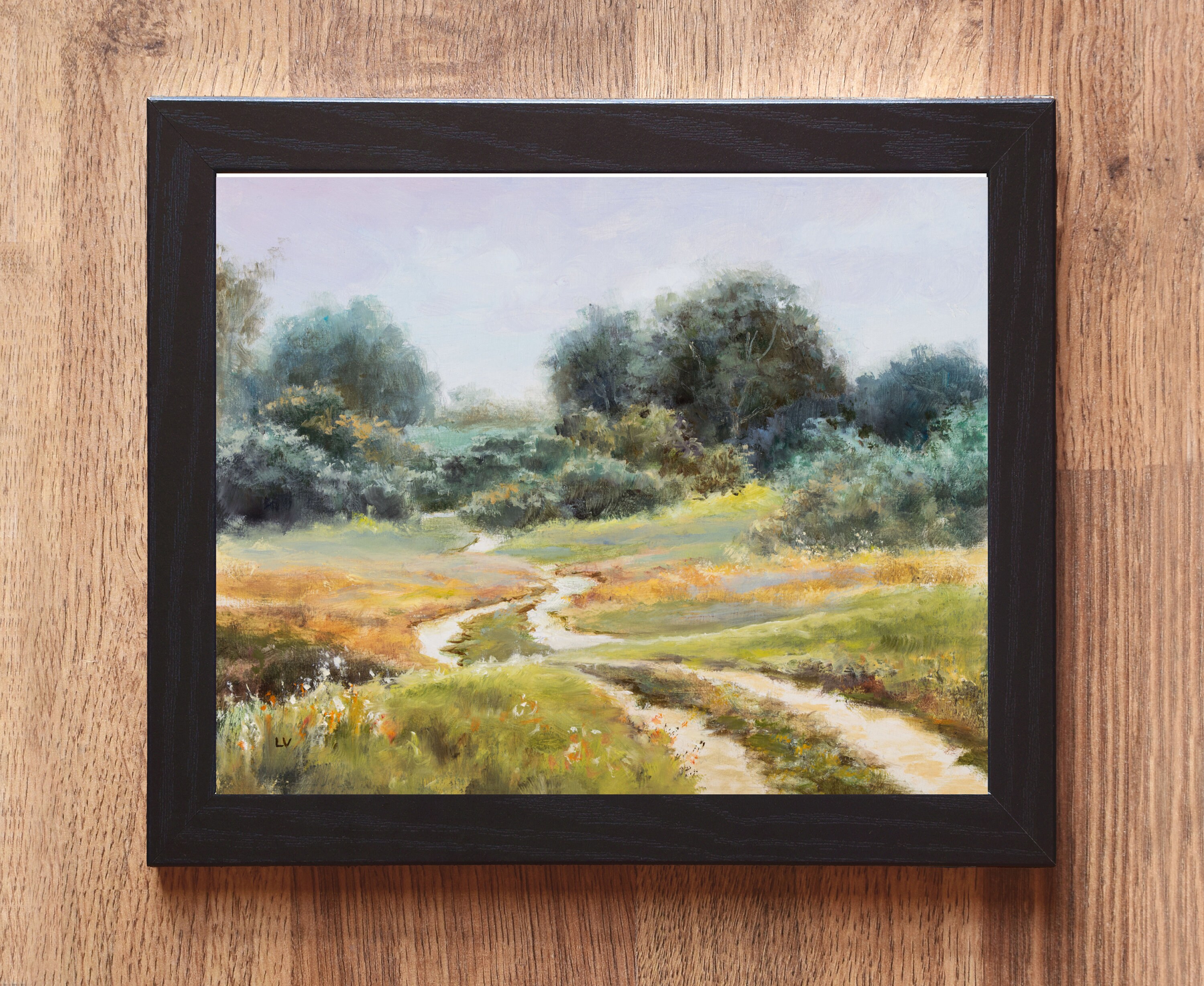 Country Landscape Soft Tones ORIGINAL Painting, Summertime