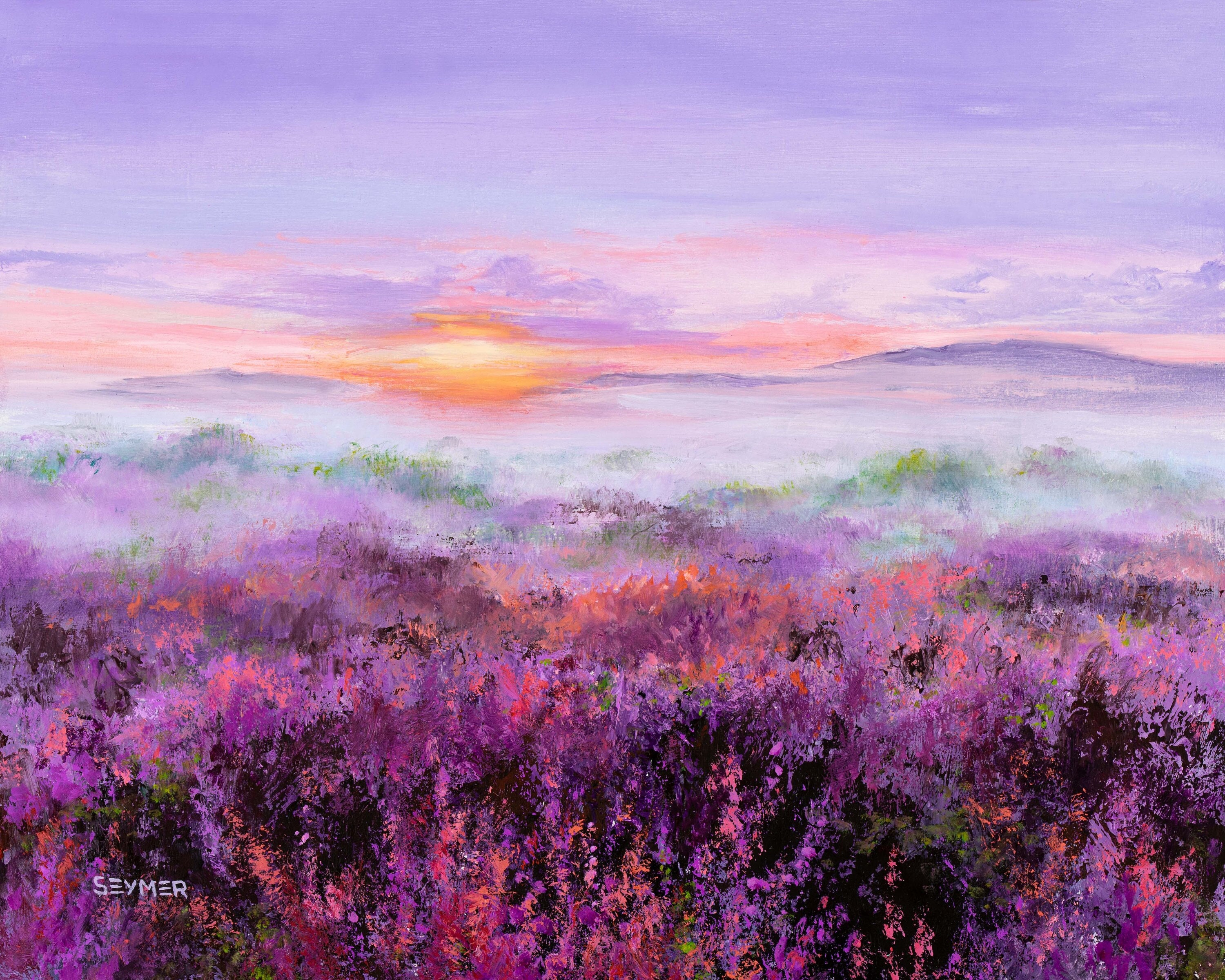 Purple Landscape Painting