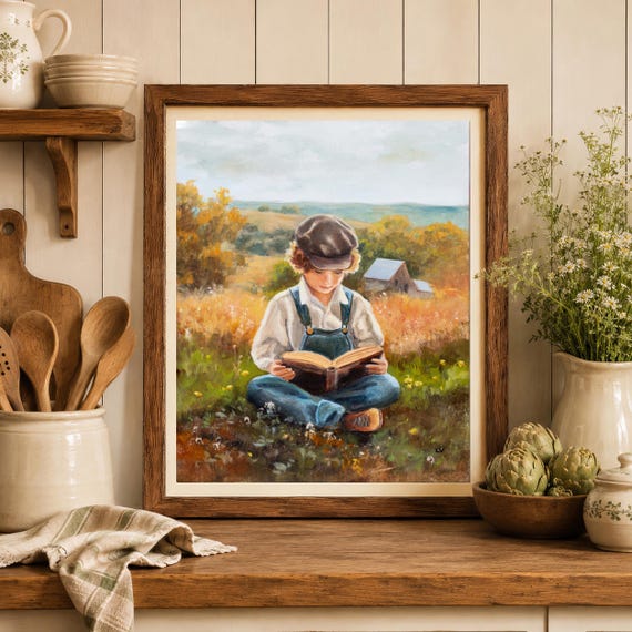 子供の絵画(プリント) ヴィンテージ 美術品・アンティーク