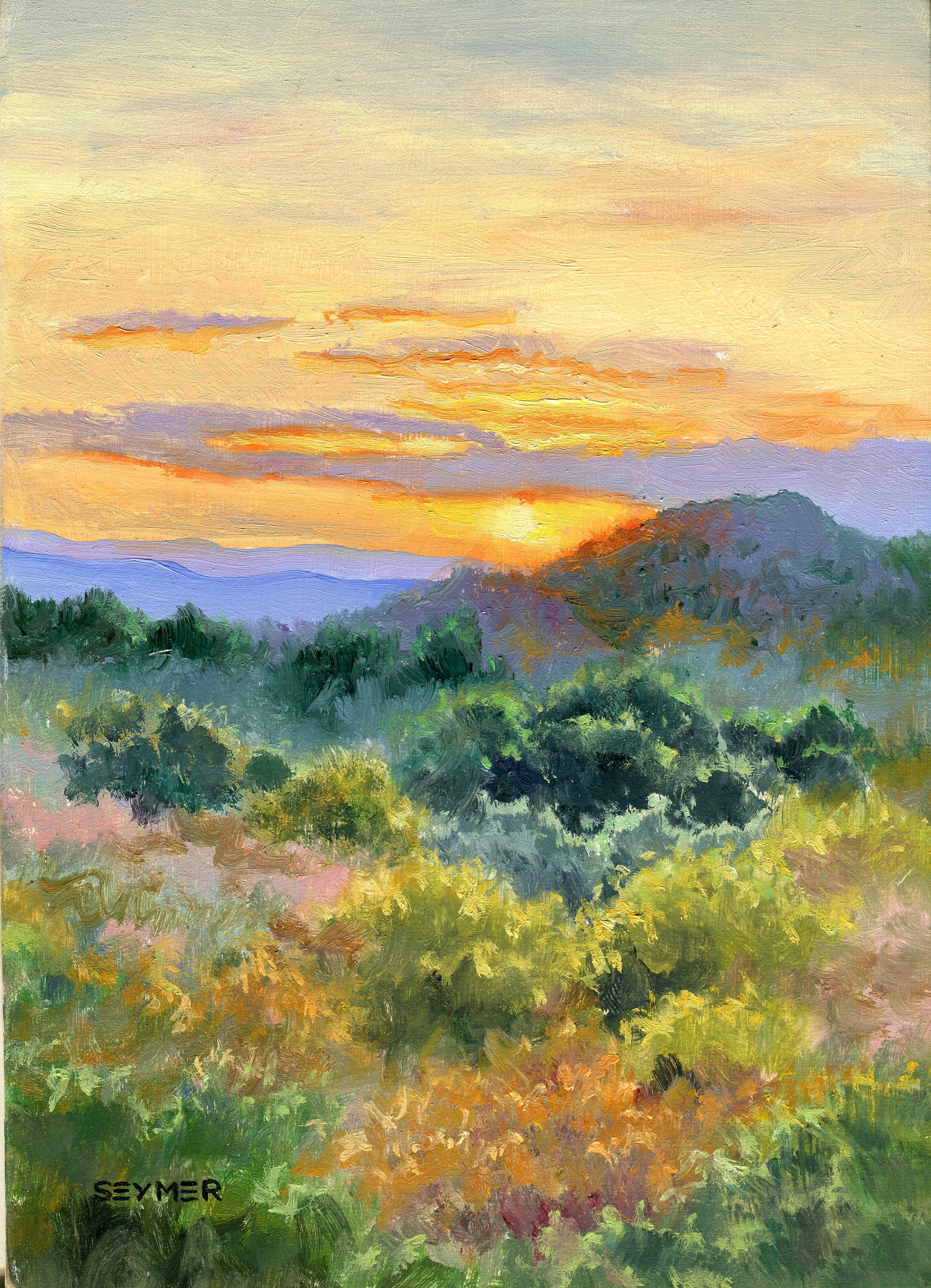 Pintura De Cosecha - Pintura De Campo - Paisaje Original - Pintura De Campo - Arte De Lienzo De Paisaje - Pintura Rural - Arte Mural De Oro Azul - España
