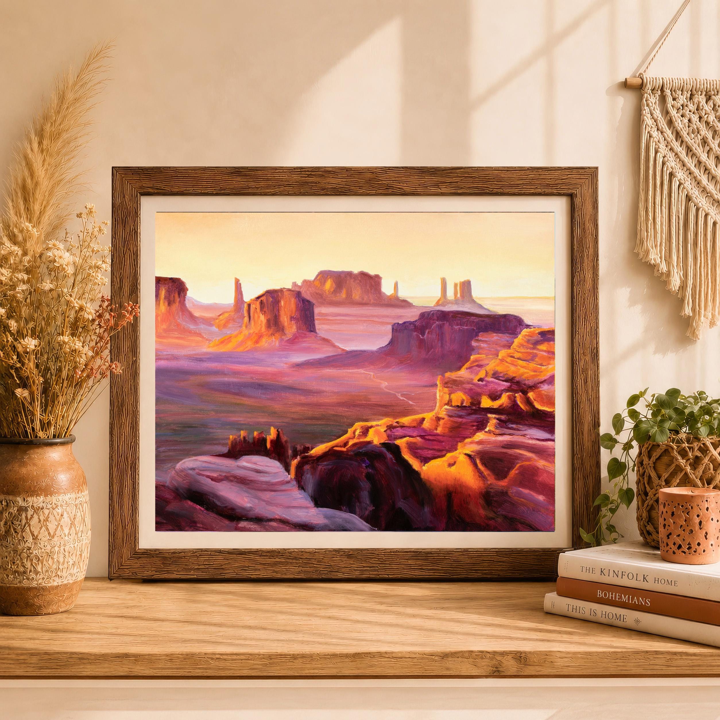 Monument Valley Art Print, Navajo Tribal Park Wall Art Arizona