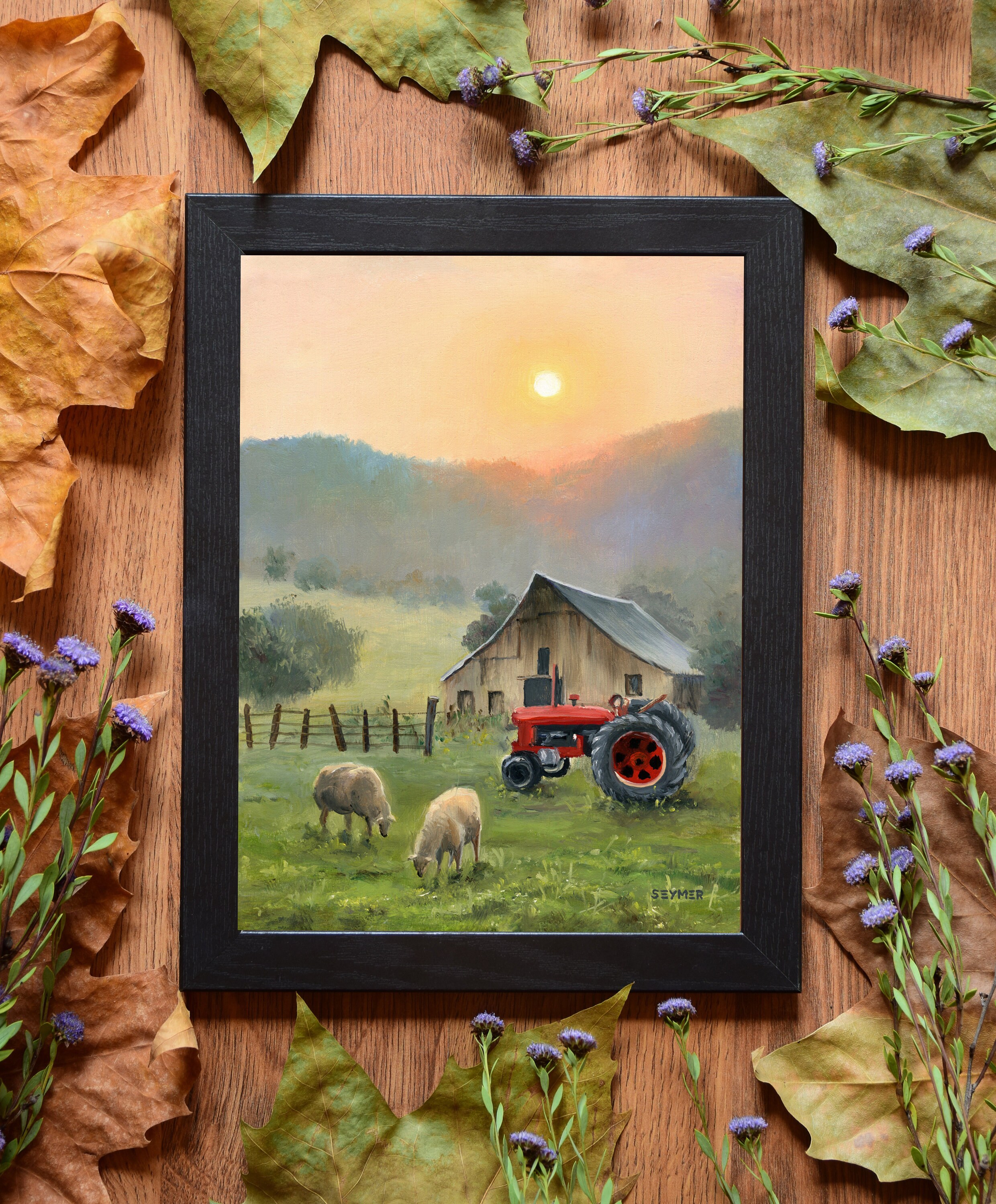 American Farm Art PRINT, Folk Art Rural Life Painting, Country ...
