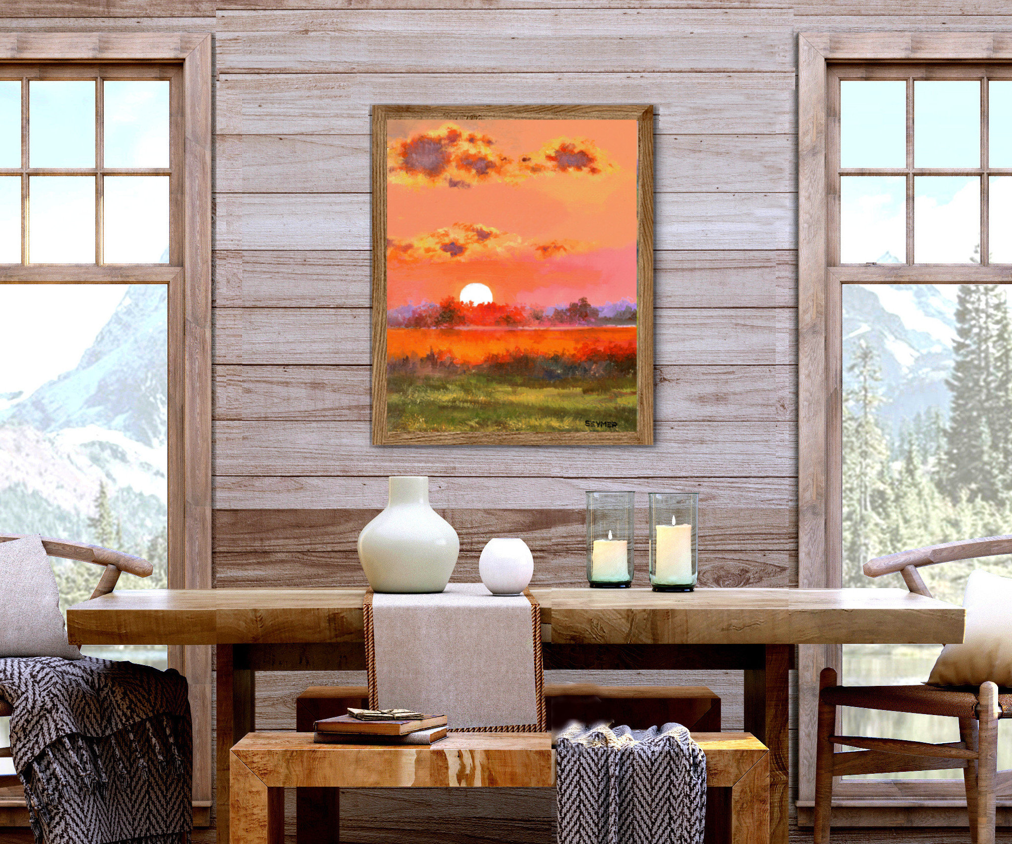 少し豊富な贈り物 油彩画 アルノ川の夕ぐれ 壁掛け 絵画 絵画