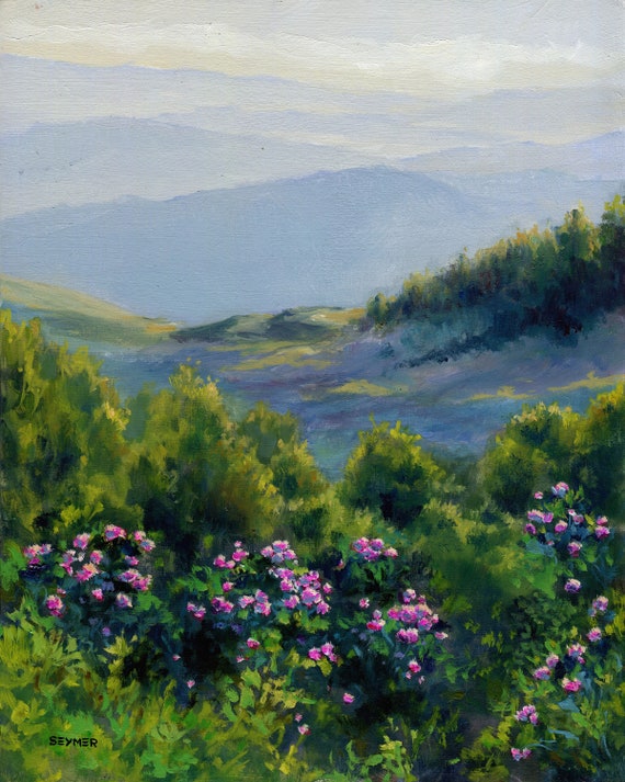 絵画 インテリア　絵　 額付 (銀) 油絵　F4-081011　風景（山高原花） 絵画 インテリア 絵 額付 (銀) 油絵 F4-081011 風景（山高原花