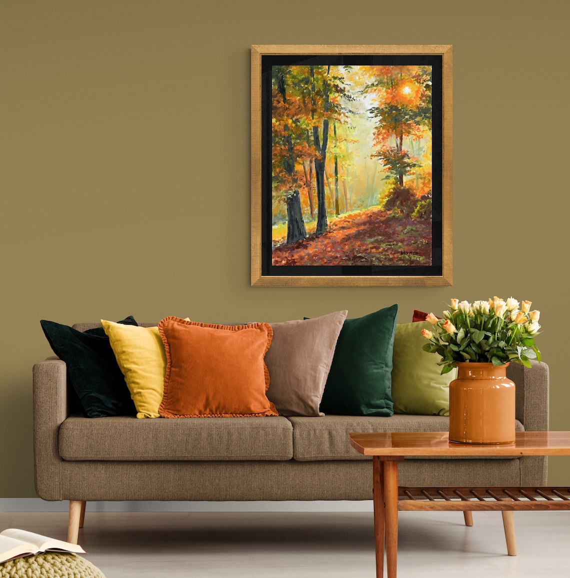 Autumn Forest Landscape Art PRINT Fall Trees Wall Art Autumn - Etsy