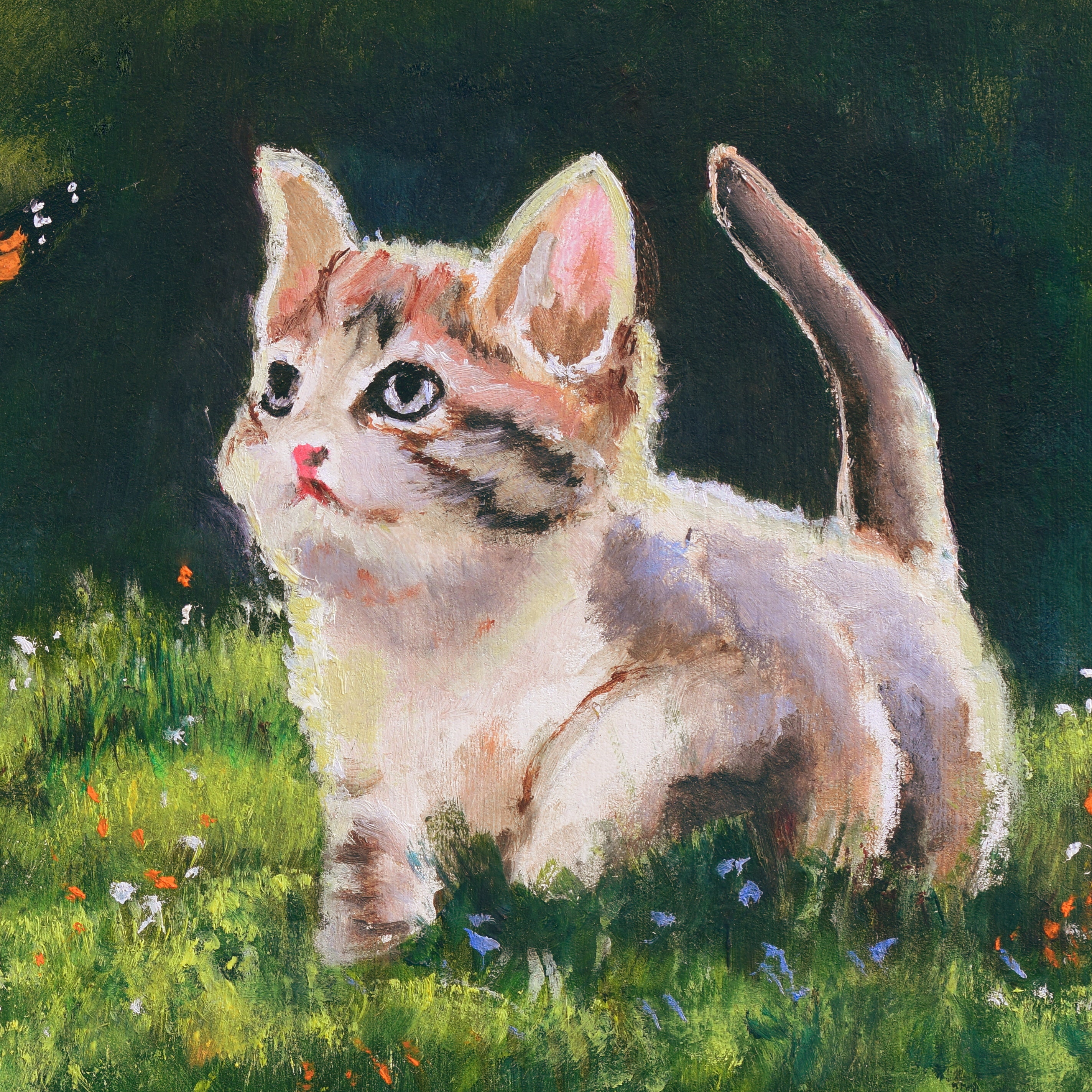 絵画 油絵風プリント アンティーク風 猫 絵画 油絵風プリント アンティーク風 猫