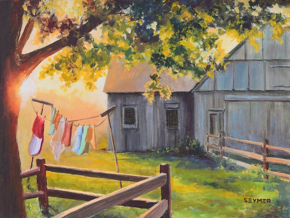 風景画 木製フレーム付き 長谷岩友 水彩画 風景画 木製フレーム