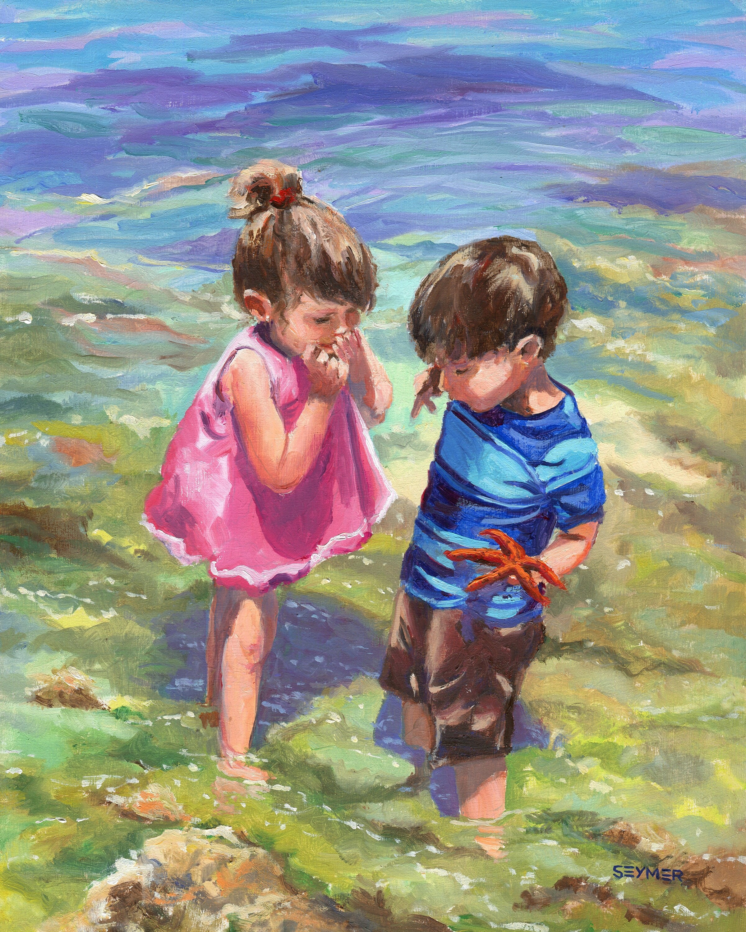 Niños jugando. Pintura al óleo original. Obra de arte realista de verano  sobre tabla. Arte emotivo. Lindo cuadro de niños en la playa. Paisaje  marino. - Etsy México, image size:2400x3000