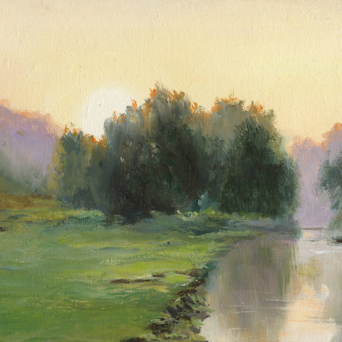 Forest River Art ORIGINAL Vintage Nature Oil Painting - Etsy