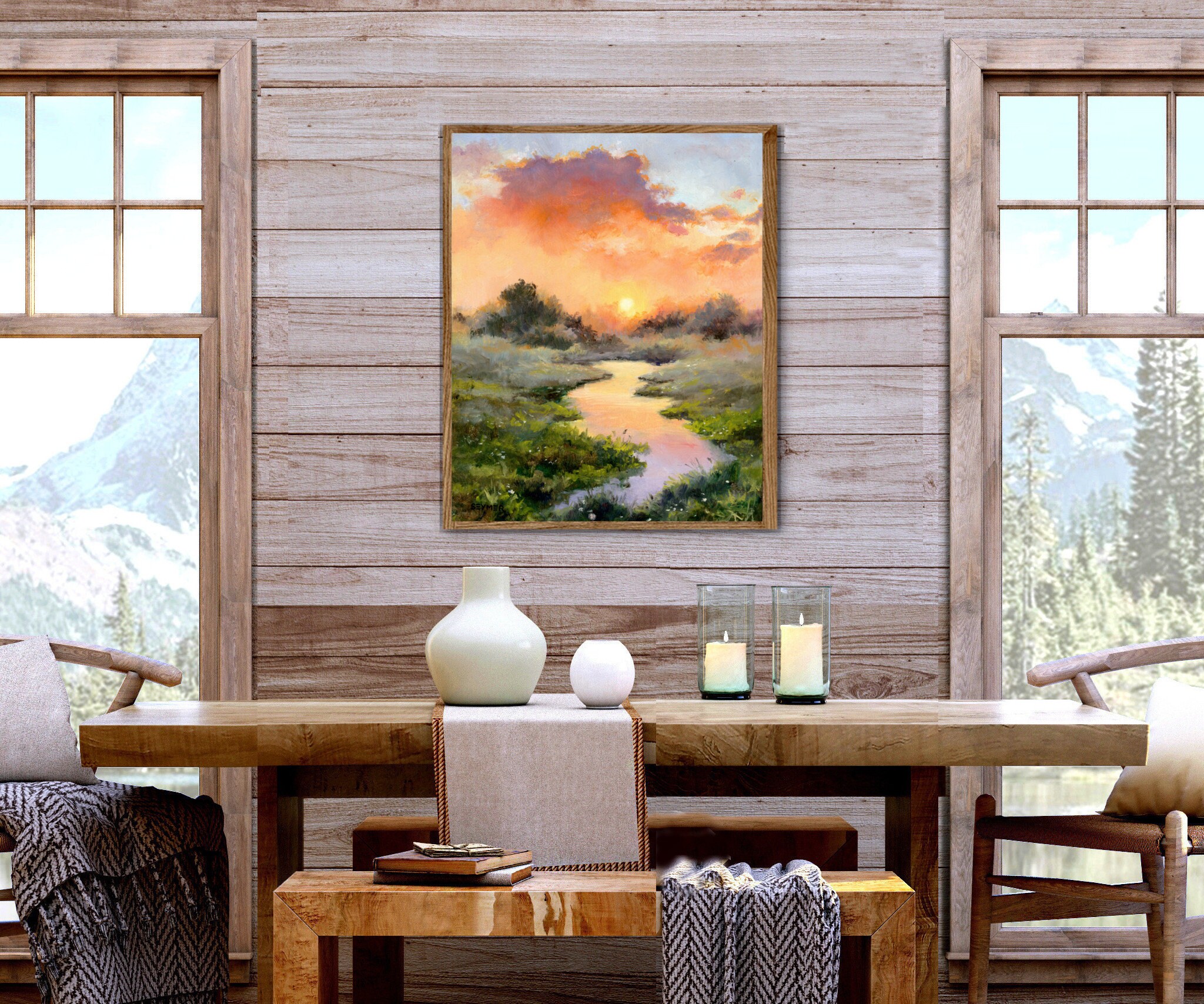 Yeesam Art Pittura Con Numeri Su Tela 45x50 Cm – Paesaggio Lago Nave Foresta, Kit Fai Da Te Acrilico, Senza Cornice, Per Adulti E Bambini - 5