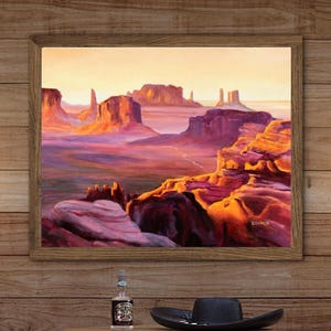 Monument valley art print, Navajo Tribal park wall art Arizona landscape desert Utah monument valley poster Mountains Southwest wall art