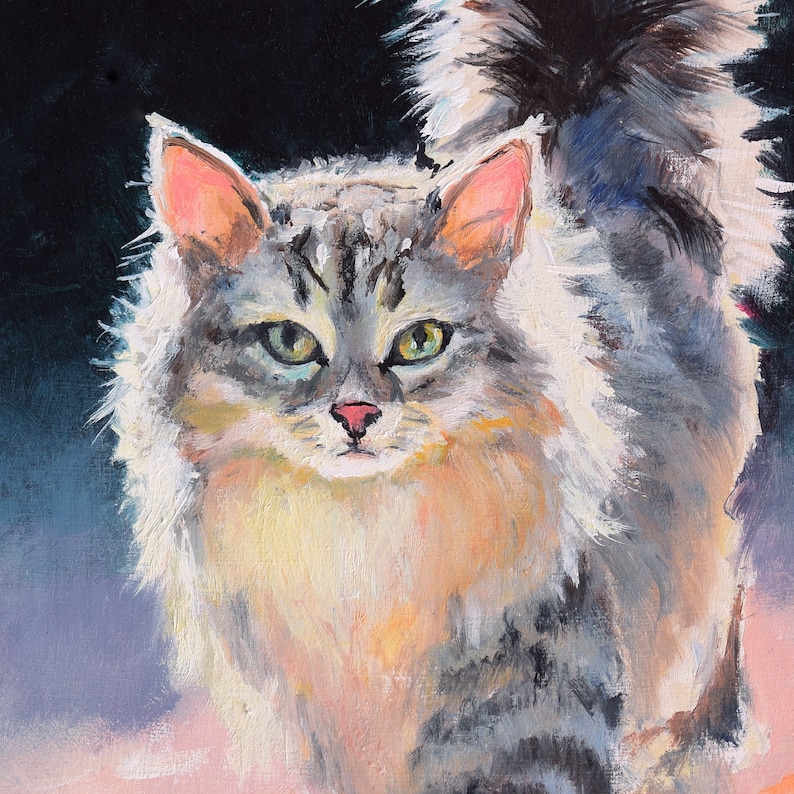 Fantastico biglietto di auguri nero (inserto) BW – Maine Coon Cat