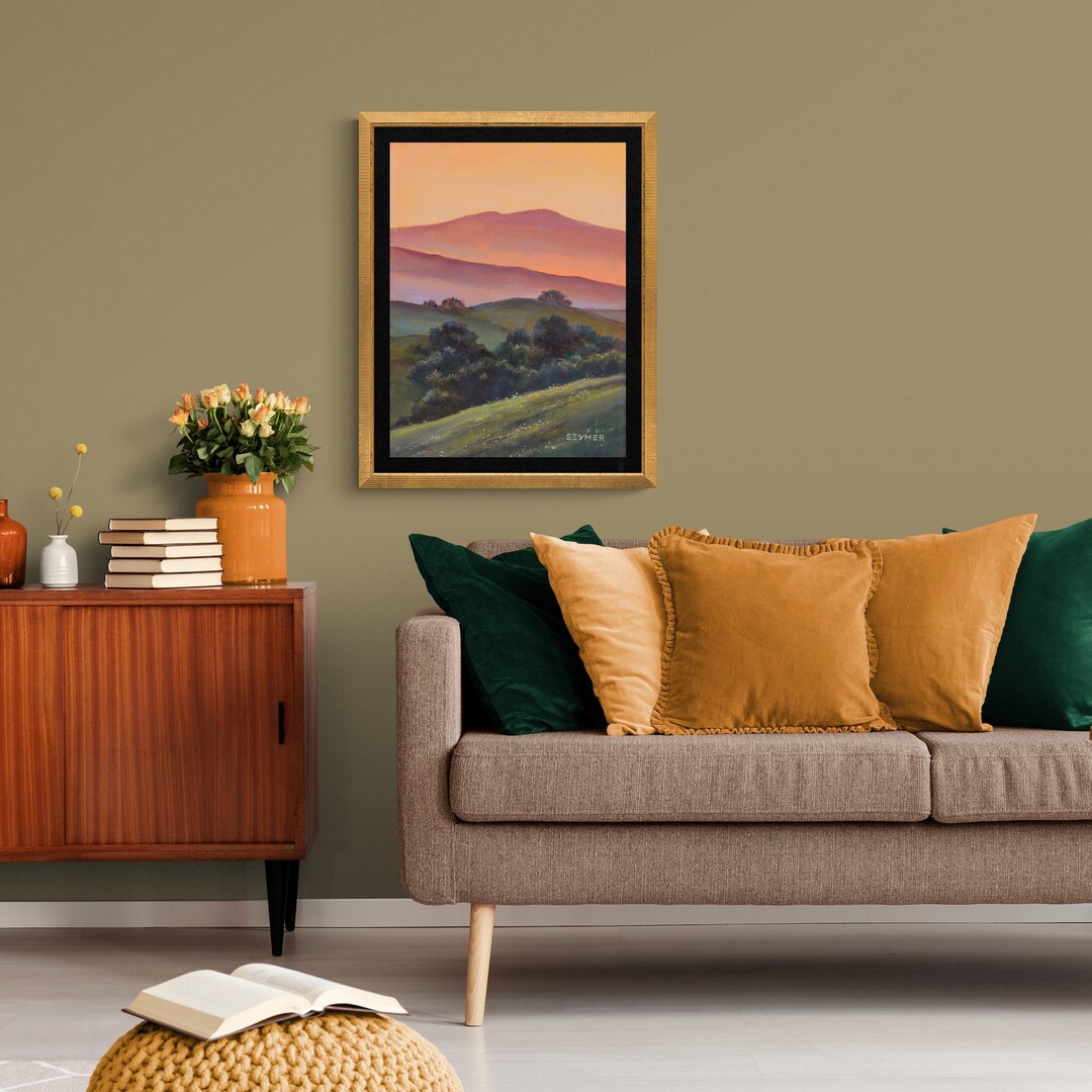 Rolling Hills Wall Art PRINT Sunset Mountain Art Print - Etsy