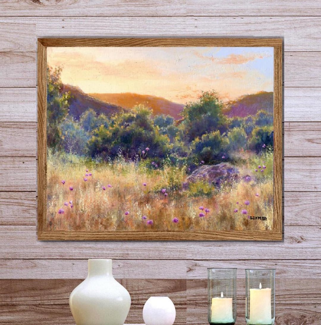 Field Flowers PRINT Wildflower Landscape Meadow Summer Wall Art ...
