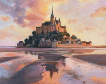 Mont Saint Michel 絵画 木製フレーム付き il_340x270.7578583623_4tns.jpg
