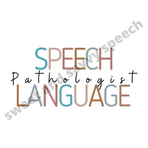 Speech-Language Pathologist Graphic, digital download, SLP decor, graphic design, boho