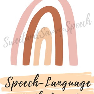 Speech-Language Pathologist Graphic, digital download, rainbow design, SLP decor, graphic design