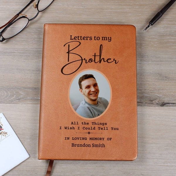 Loss of Brother Memorial Gift Grief Journal Sympathy Condolence Sorry for your Loss Remembrance of Brother, Letters to my Brother in Heaven