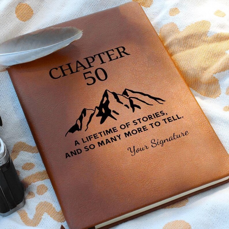 Geschenkidee zum 50. Geburtstag für Männer, personalisiertes Notizbuch, Geschenk für ihn, Geburtstagsgeschenk für Kollegen, Geschenk zum 50. Geburtstag für Männer, inspirierendes Geschenk Bild 7