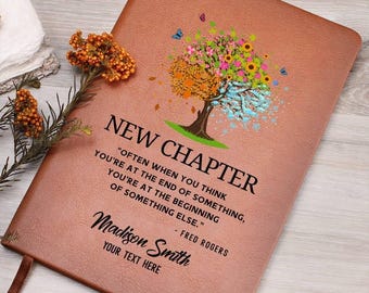 New Chapter Custom going away gift for coworker - Personalized Gift for Boss Leaving - New Job Gift, Retirement Farewell Present