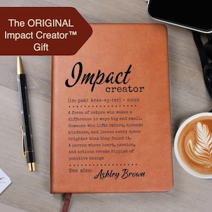Personalized Difference maker Journal, Impact Maker Custom Difference Maker Definition gift, Coworker going away gift, Leader Mentor Gift