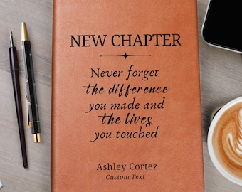 New Chapter Custom going away gift for coworker - Personalized Gift for Boss Leaving - Unique Retirement Gift