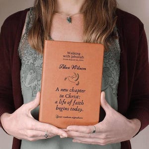 Bautismo de TJ para hermanas, regalos para bautismo de adultos, diario de oración personalizado, cuaderno devocional de estudio bíblico, nuevo diario bíblico de testigos de Jehová imagen 6