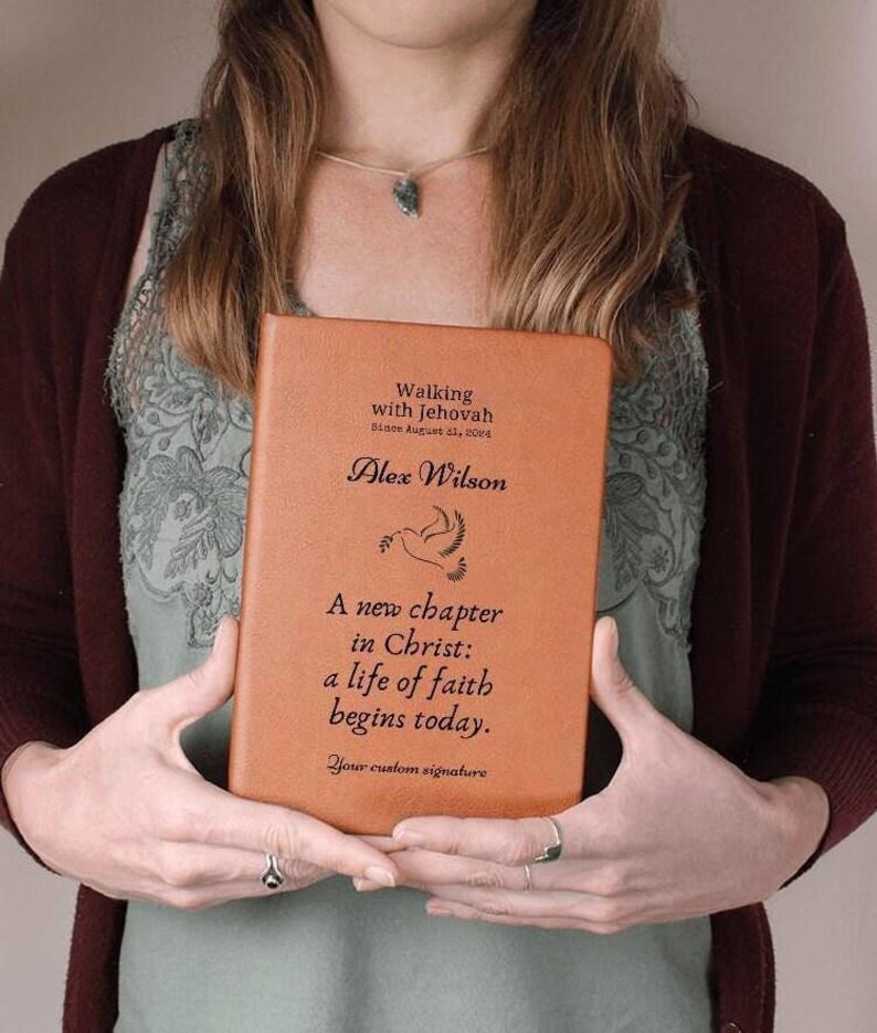 Bautismo de TJ para hermanas, regalos para bautismo de adultos, diario de oración personalizado, cuaderno devocional de estudio bíblico, nuevo diario bíblico de testigos de Jehová imagen 6
