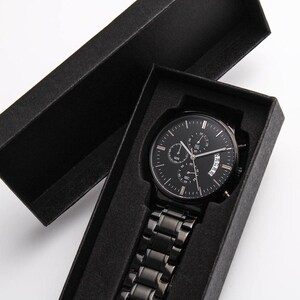 Cadeau fiancé pour mari montre gravée pour homme - vous et moi jusqu'à la fin des temps - cadeau promesse partenaire cadeau Saint-Valentin pour lui image 6