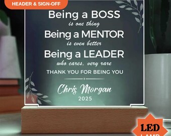 Boss Day Gift , Personalized Gift for Boss, Mentor, Manager, Team Leader, Office Desk Decor, Appreciation Thank you