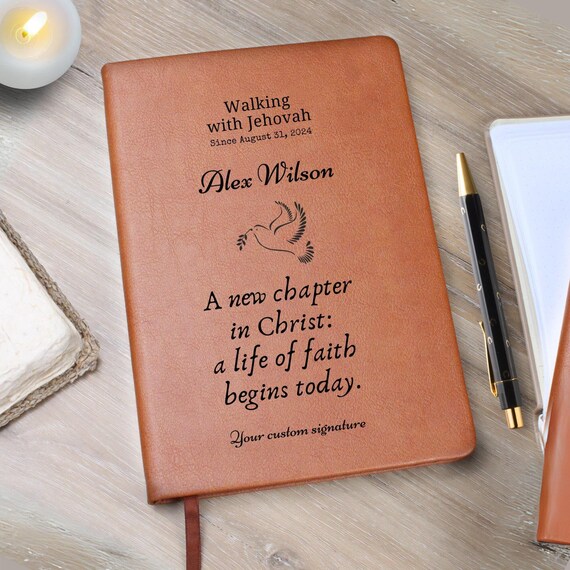 JW Baptism for Sister gifts for Adult Baptism Custom Prayer journal Bible Study Devotional Notebook New Jehovah Witness Bible Journal
