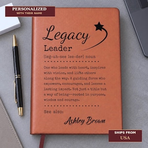 Gepersonaliseerd 'Difference Maker'-dagboek, cadeau voor mentor/leider, notitieboek met een eigen definitie van 'Difference Maker', afscheidscadeau voor een collega