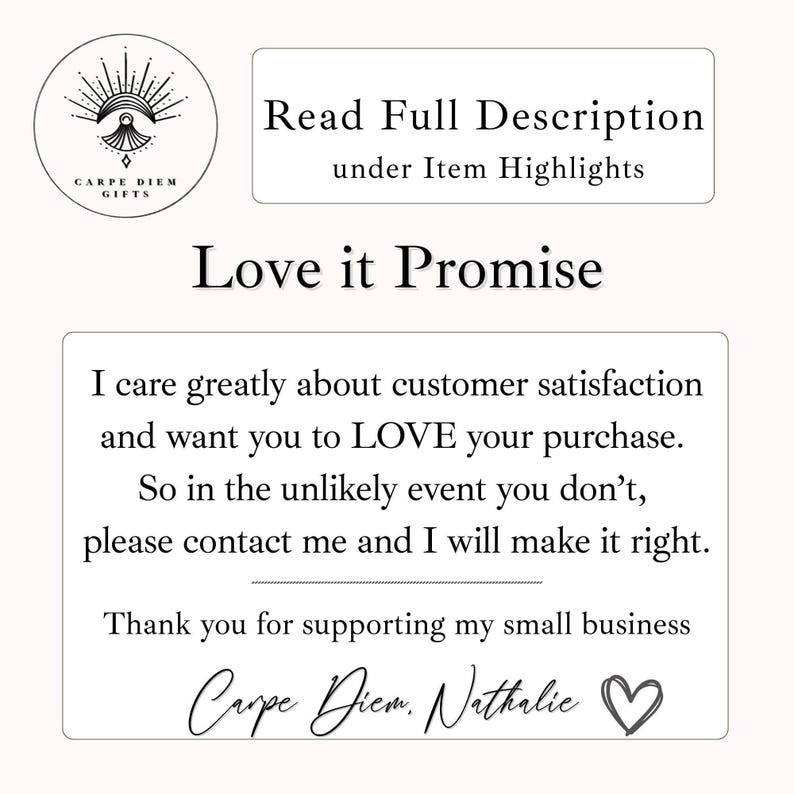 a message from a business owner to a customer, expressing their appreciation for the customer's support and their commitment to providing a positive experience. The message includes a promise to make a purchase right, and the owner thanks the customer for their support. The image does not contain any text that is too long or repetitive, and it focuses on the interaction between the business owner and the customer.
