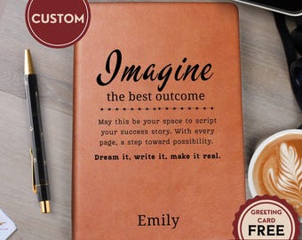 Diario de Manifestación de Nuevos Comienzos, Cuaderno Empoderador Personalizado, Regalo Promocional, Salud Mental, Diario de Sueños