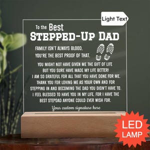 Step Dad Gifts - Custom Father&#39;s Day Personalized Gift, Bonus Dad Desk Decor for Step Father,