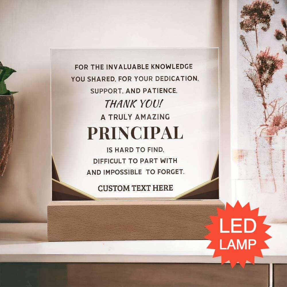 Principal Gifts Custom Plaque, Appreciation Thank You , Retirement