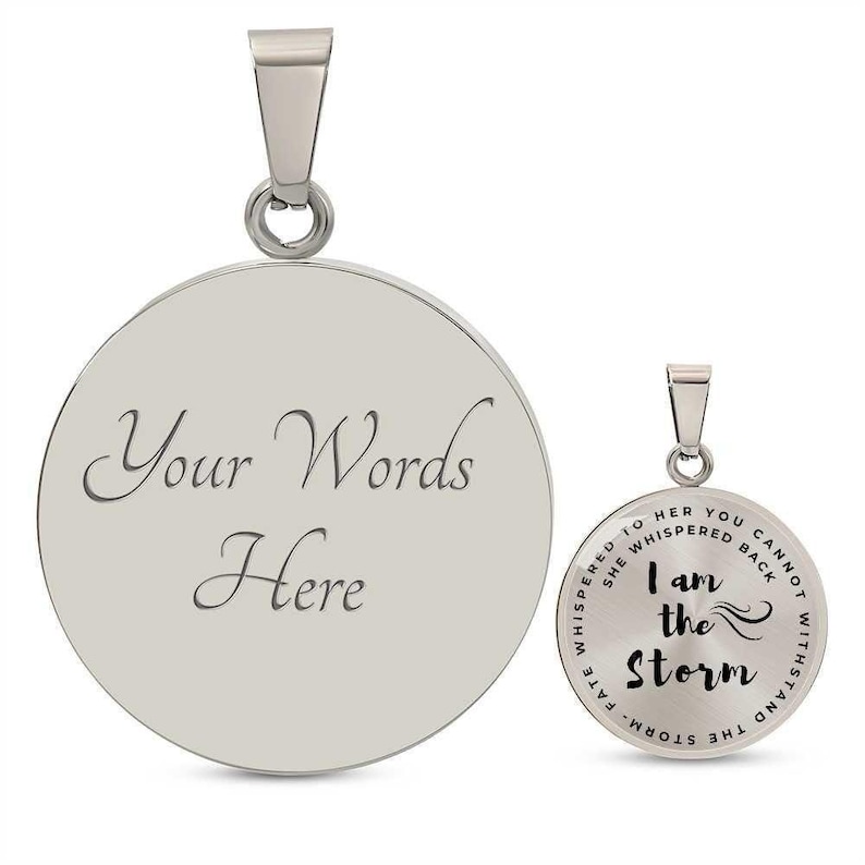 I am the Storm Necklace Personalized Gift Cancer Survivor
