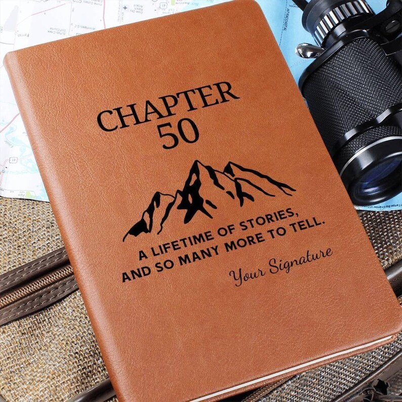 Geschenkidee zum 50. Geburtstag für Männer, personalisiertes Notizbuch, Geschenk für ihn, Geburtstagsgeschenk für Kollegen, Geschenk zum 50. Geburtstag für Männer, inspirierendes Geschenk Bild 2