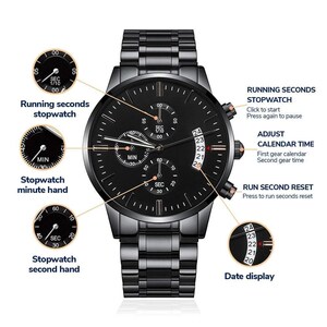 Cadeau fiancé pour mari montre gravée pour homme - vous et moi jusqu'à la fin des temps - cadeau promesse partenaire cadeau Saint-Valentin pour lui image 4